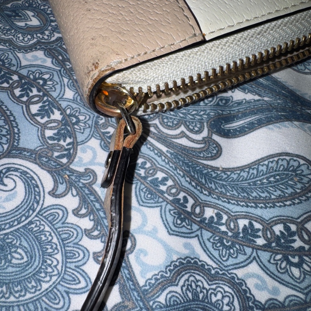 kate spade Two-Tone Cream and Beige Zip Wallet - Picture 7 of 9